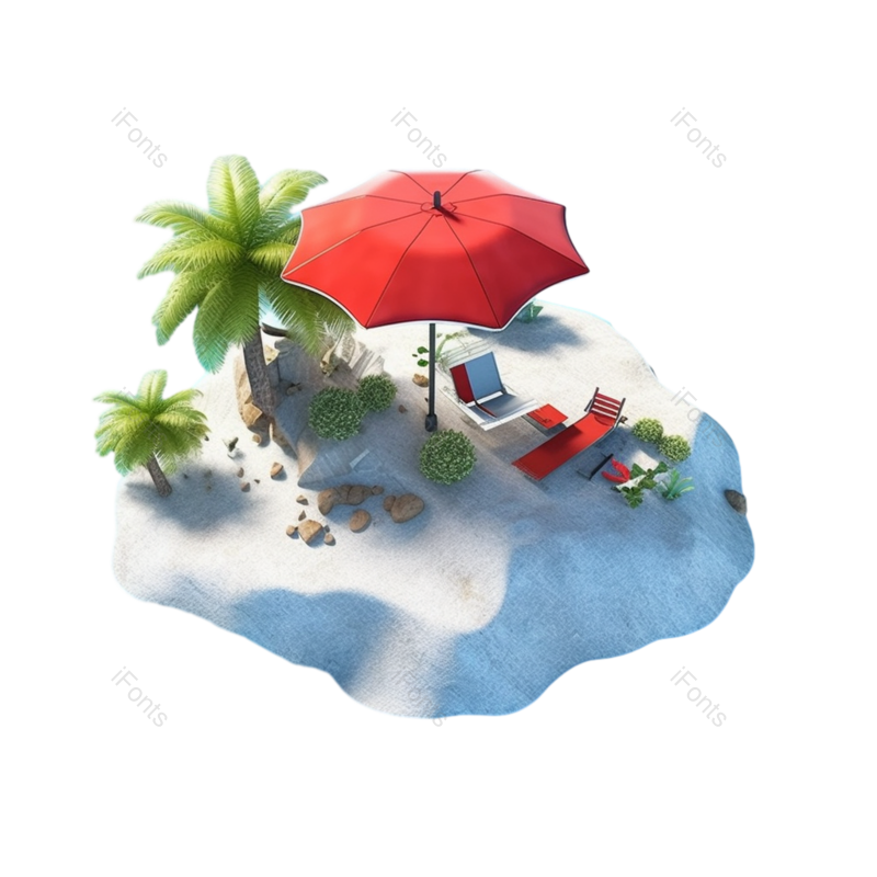 蓝色图片,海洋元素,度假PNG,白色免抠素材
